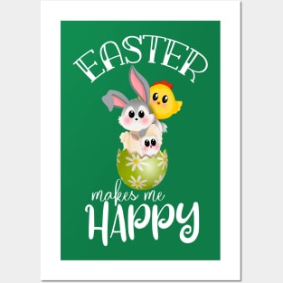 Easter Kids Easter Chick Bunny Lamb Easter Kawaii Posters and Art